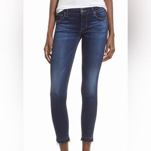 Hudson Jeans Raw Hem Skinny Ankle Jeans